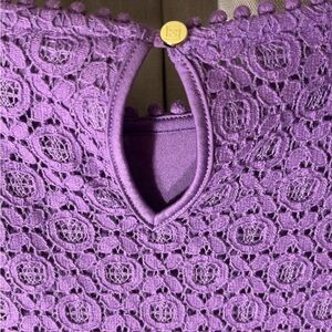 Chic Purple Lace Blouse